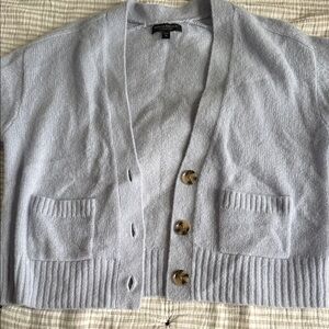 Banana Republic Light Gray Cardigan Sweater